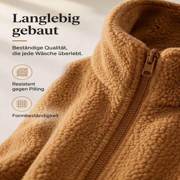 Rylena - Stand Collar Sherpa Fleece Jacket