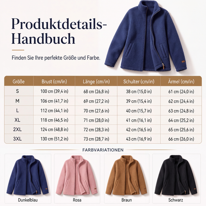 Rylena - Stand Collar Sherpa Fleece Jacket