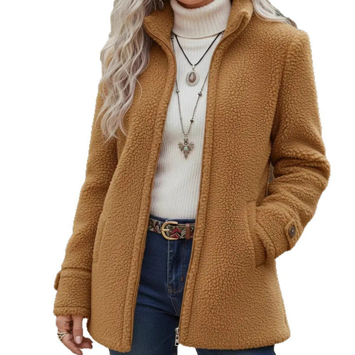 Rylena - Stand Collar Sherpa Fleece Jacket