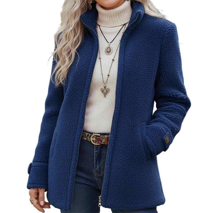 Rylena - Stand Collar Sherpa Fleece Jacket