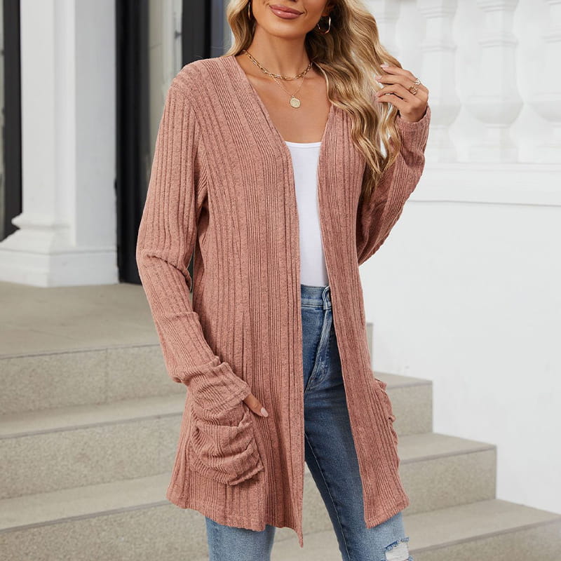 Virela - Open-Front Knit Coat