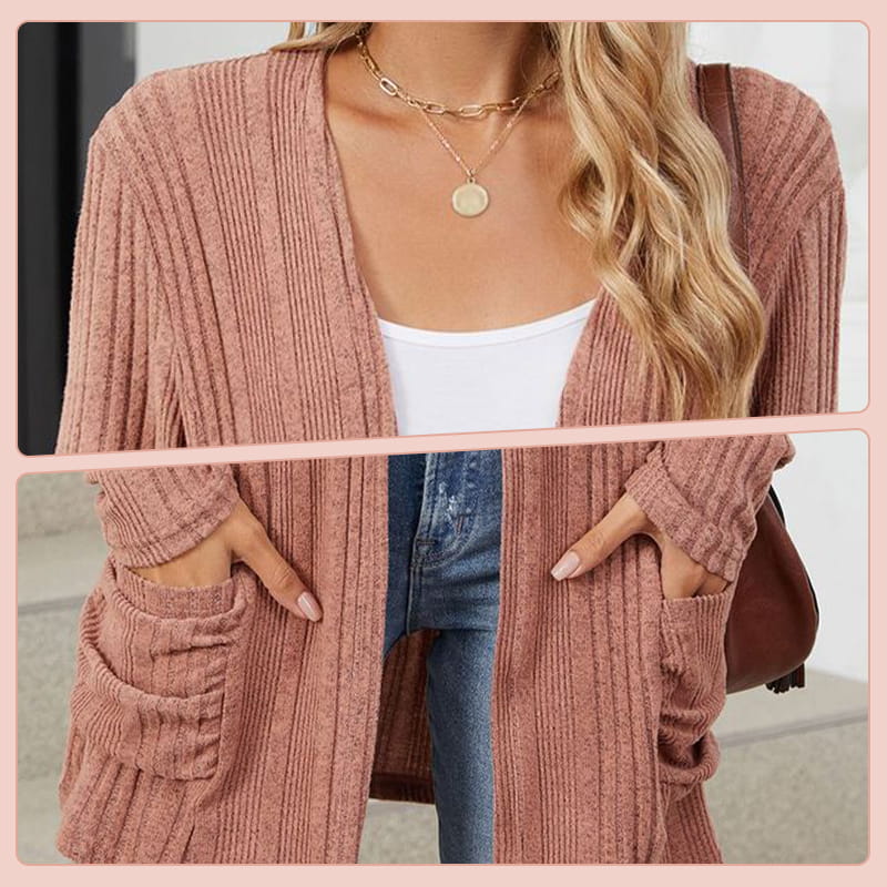 Virela - Open-Front Knit Coat