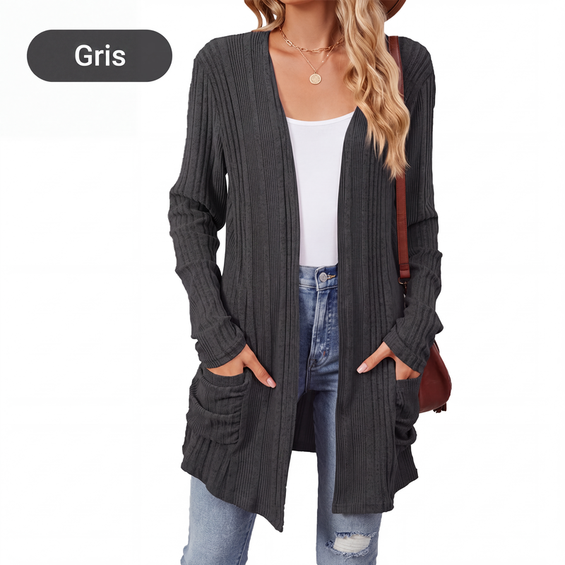 Virela - Open-Front Knit Coat