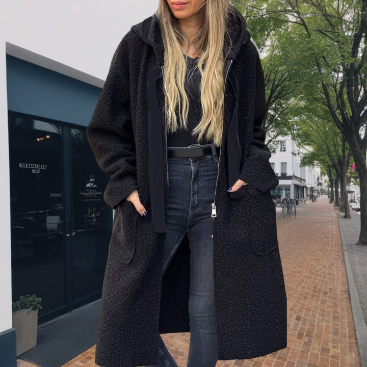 Loriva - Zip-Front Knit Hooded Coat