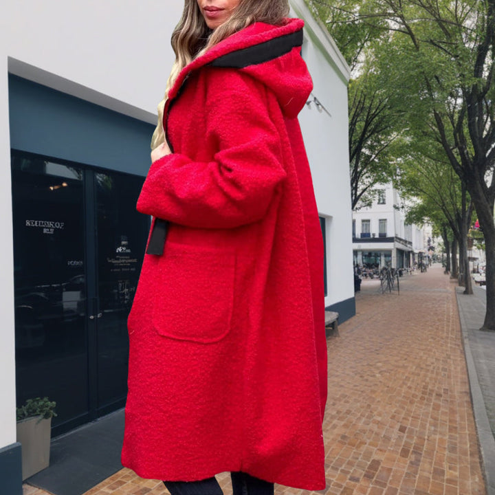 Loriva - Zip-Front Knit Hooded Coat