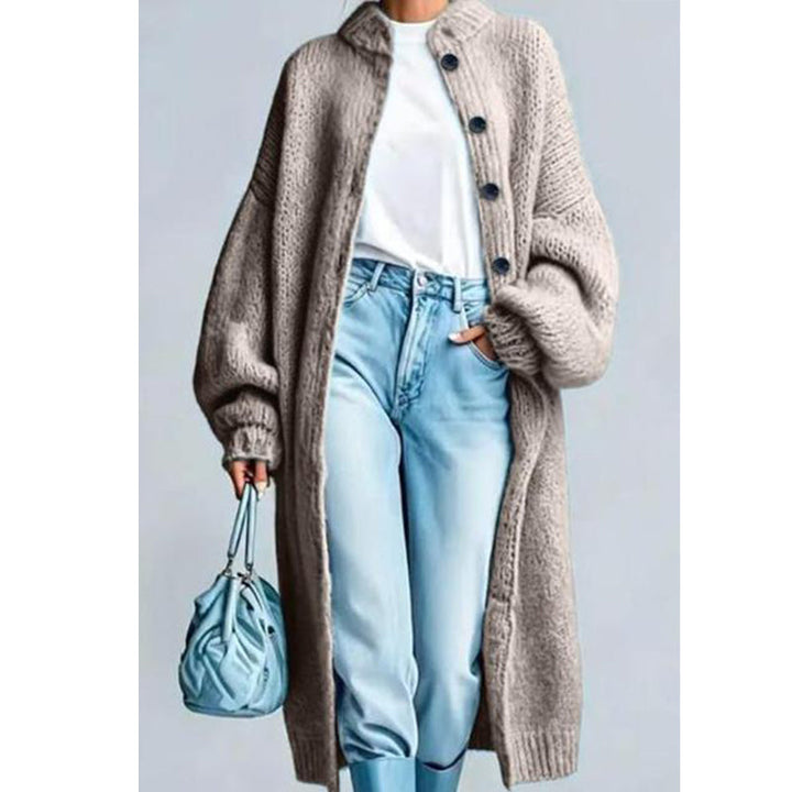 Lanira - Button-Front Heavy-Gauge Knit Sweater Coat